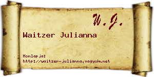Waitzer Julianna névjegykártya